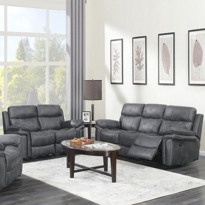 Richmond Fabric Recliner Suite 3+2 - Charcoal Grey
