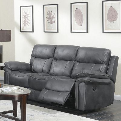 Richmond Fabric Recliner 3 Seater Sofa - Charcoal Grey