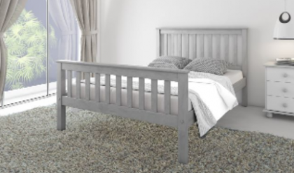 Rio Double Bed 4'6ft - Grey