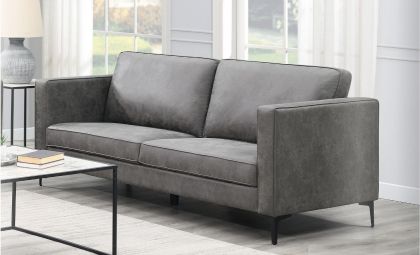 Riviera Fabric 3 Seater Sofa - Charcoal