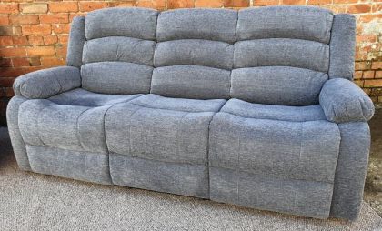 Romantic Fabric Recliner Suite Grey - Floor Model