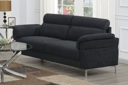 Roxy Fabric 3 Seater Sofa - Dark Grey (DC)