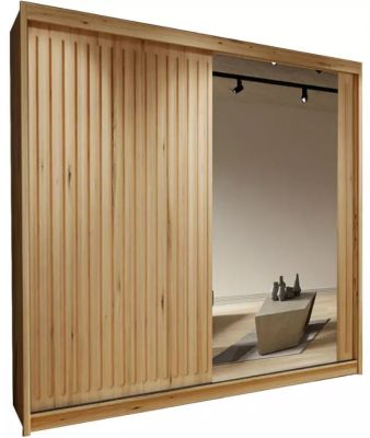 Amia Sliding Wardrobe 203cm - Oak