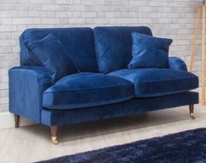 Rupert Fabric 2 Seater Fixed Sofa - Marine