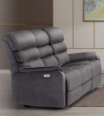 Savoy Fabric Recliner 3 Seater - Grey