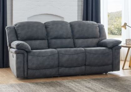 Seductive Fabric Recliner Suite 3+2+1 - Dark Grey