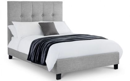 Sorrento High Headboard Bed 150cm - Light Grey
