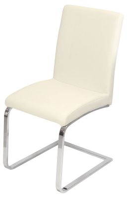 Sprung Steel Dining Chair Cream