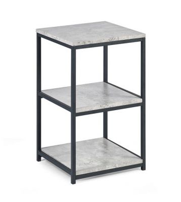 Staten Tall Narrow Side Table - Concrete Effect