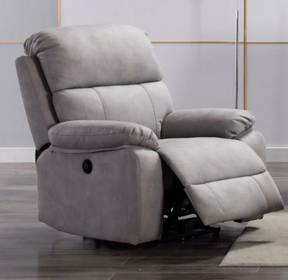 Stretford Electric Recliner Chair - Light Grey