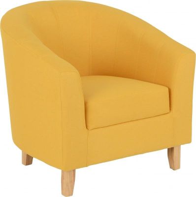 Tempo Fabric Tub Chair - Mustard