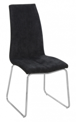 Tilly Fabric Chairs - Chrome & Grey