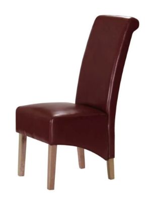 Trafalgar PU Chair Rubberwood Leg Red (Sold in 2s)