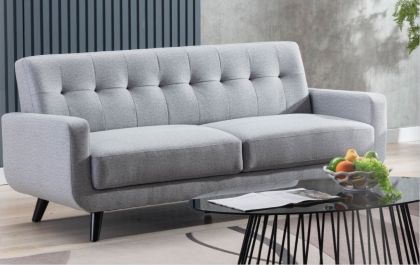 Trinity Fabric 3 Seater Sofa - Light Grey