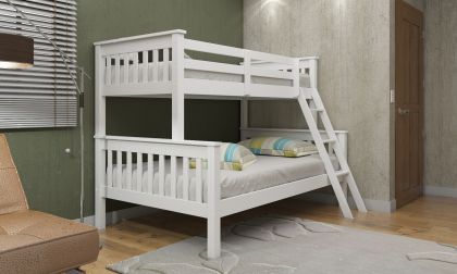 Pine Triple Bunk Bed - White