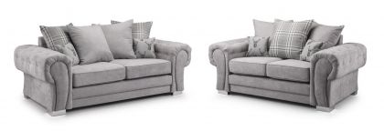 Verona SCATTER BACK Fabric Suite 3+2 - Light Grey