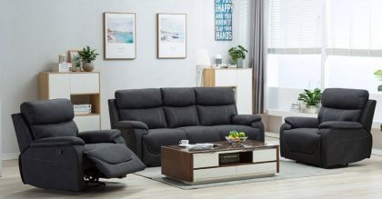 Violet Fabric Suite 3+R+R - Dark Grey ASH