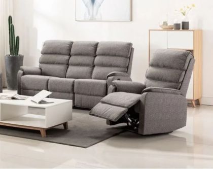 Westport Fabric Recliner 3+1+1 Suite - Charcoal