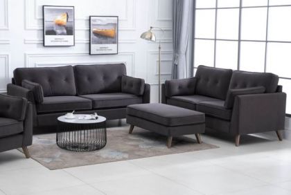 Zurich Fabric Suite 3+2 - Elephant Grey