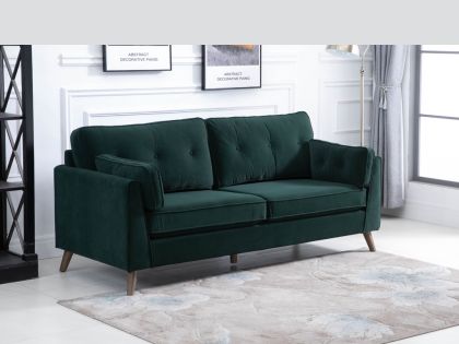 Zurich Fabric 3 Seater - Green