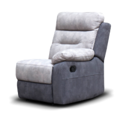Dillon Fabric Recliner Corner Sofa RHF - Smoke/Grey