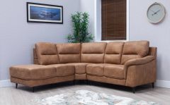 Abbie Fabric Corner Sofa LHF - Saddle
