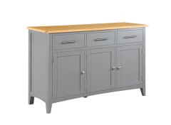 Rossmore Grey 140cm Medium 3 Door Sideboard