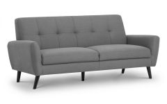 Monza Fabric 3 Seater Sofa - Grey