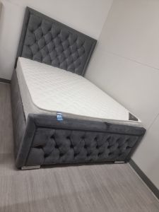 Vienna Super King Size Bed 6ft - Plush Grey