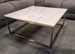 Scala Marble Top Coffee Table - Gold