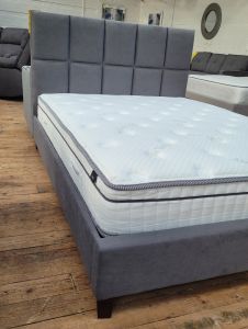 Elliot Fabric Bed - Charcoal