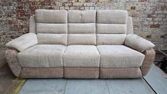 Durban Fabric 3 Seater Power Recliner Sofa - Bone/Bisque