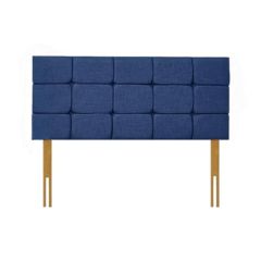 Ballygalley Fabric Single 3ft Cube Headboard 24" Plush Blue 