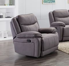 Pembroke Fabric 1 Seater Recliner Sofa - Slate