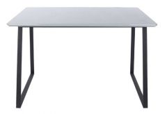 Aspen High Gloss Rectangular Dining Table with Metal Legs - Grey
