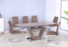 Azore Extending High Gloss with Stainless Steel Base