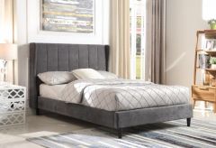 Amelia Dark Grey Fabric Double Bed 4ft 6in