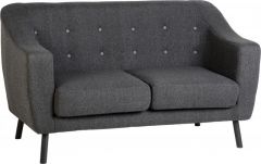 Ashley 2 Seater Sofa - Dark Grey Fabric