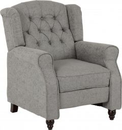 Balmoral Reclining Chair - Grey Fabric