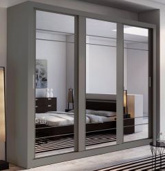 Boston 3 Door Slide Wardrobe 2.5m - Grey