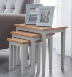 Cleo Nest of Tables - Grey & Oak