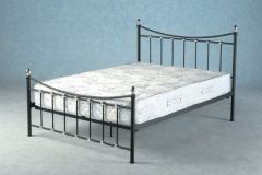 Dunbar Double Bed 4ft 6in - Black / Chrome