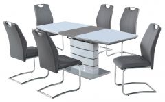Elena Grey Extending Dining Set - 6 Chairs
