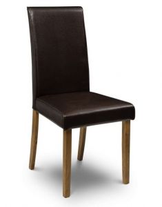 Hudson Leather Dining Chair - Brown