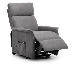 Helena Rise & Recliner - Charcoal Fabric