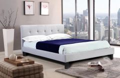 Hollywell Linen Fabric King Size Bed - Steel
