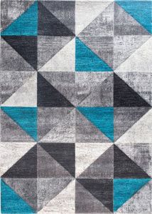 Impulse Triad Rug 80 x 150 - Black / Teal