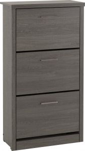 Lisbon Shoe Cabinet - Black Wood Grain