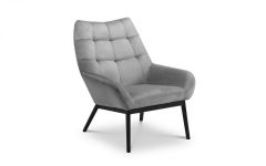 Lucerne Velvet Chair - Grey