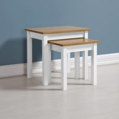 Ludlow Nest of Tables - White / Oak